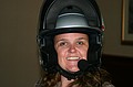 I'm in my crash helmet!