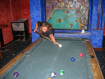 Late night pool