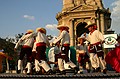 Traditional dancing in the square.