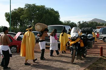 Aztecs and bike.