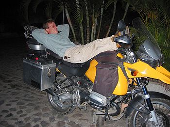 Relaxing on our bike
