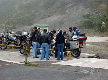 Admiring horde hides bike
