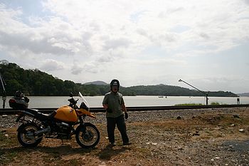 Man, bike & canal.