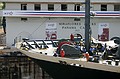 Through the lock gates