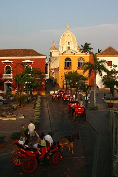 Outside the posh hotel