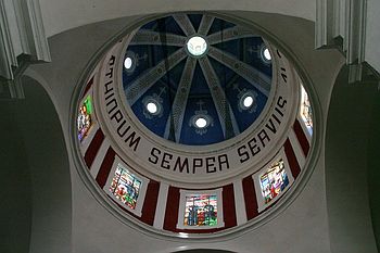 Inside the church