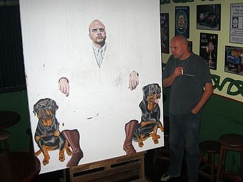 The Master with his work